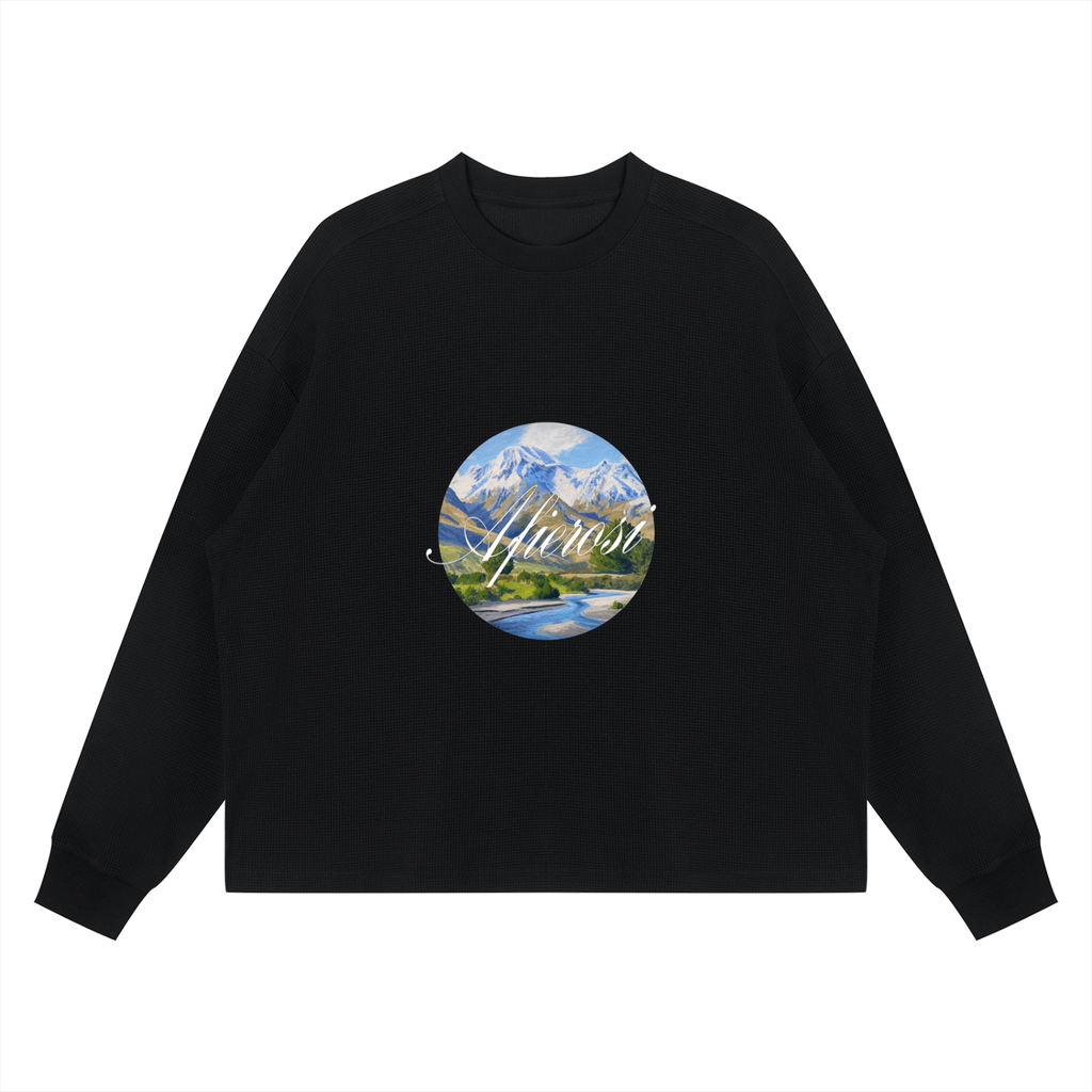 “Mountain of Success” Waffle Knit Thermal