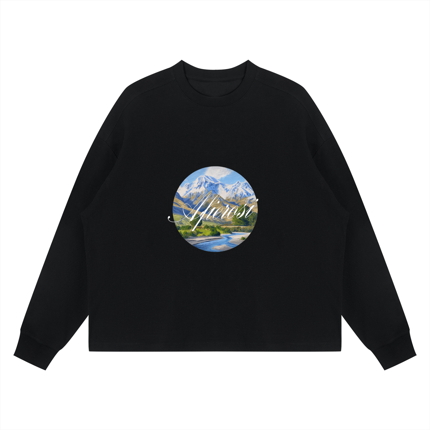 “Mountain of Success” Waffle Knit Thermal