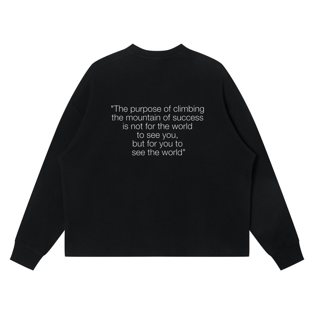 “Mountain of Success” Waffle Knit Thermal