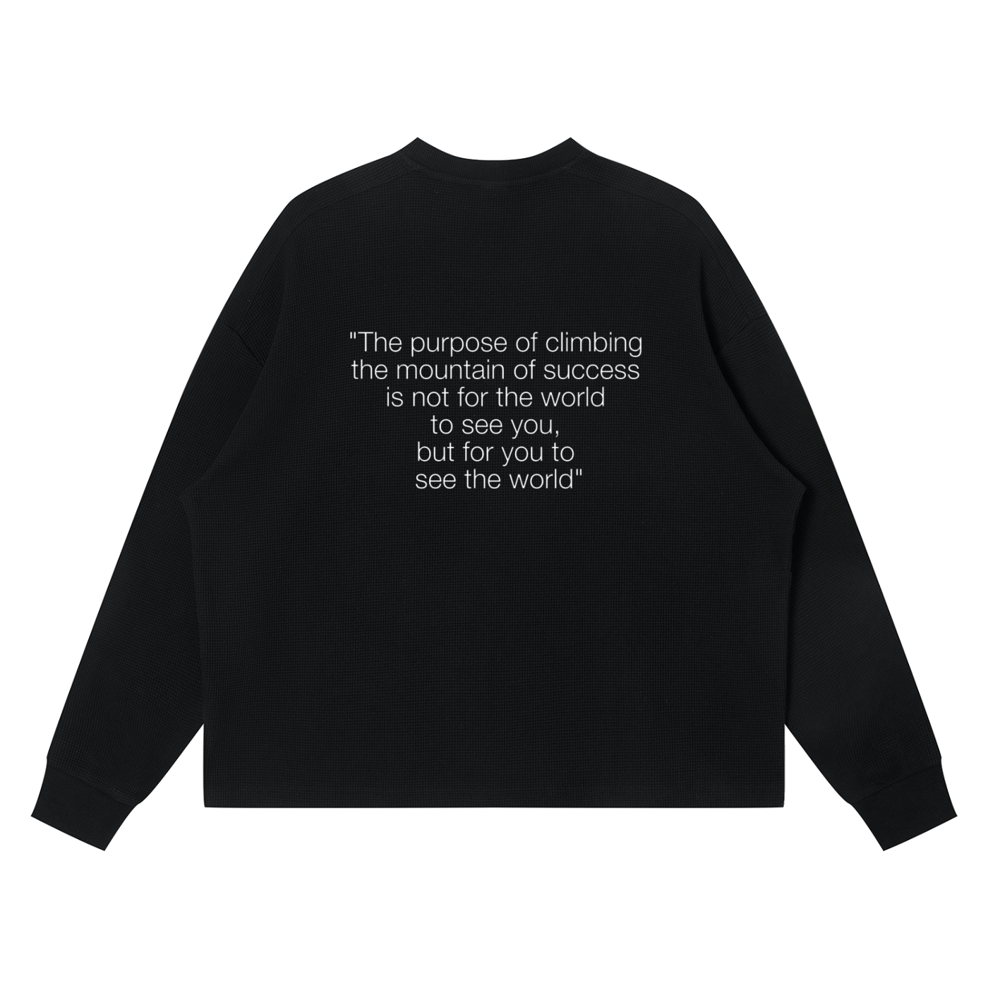 “Mountain of Success” Waffle Knit Thermal