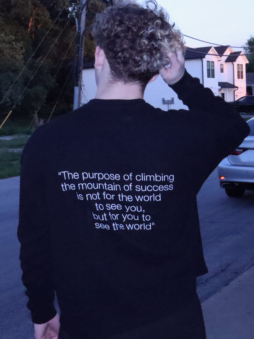 “Mountain of Success” Waffle Knit Thermal