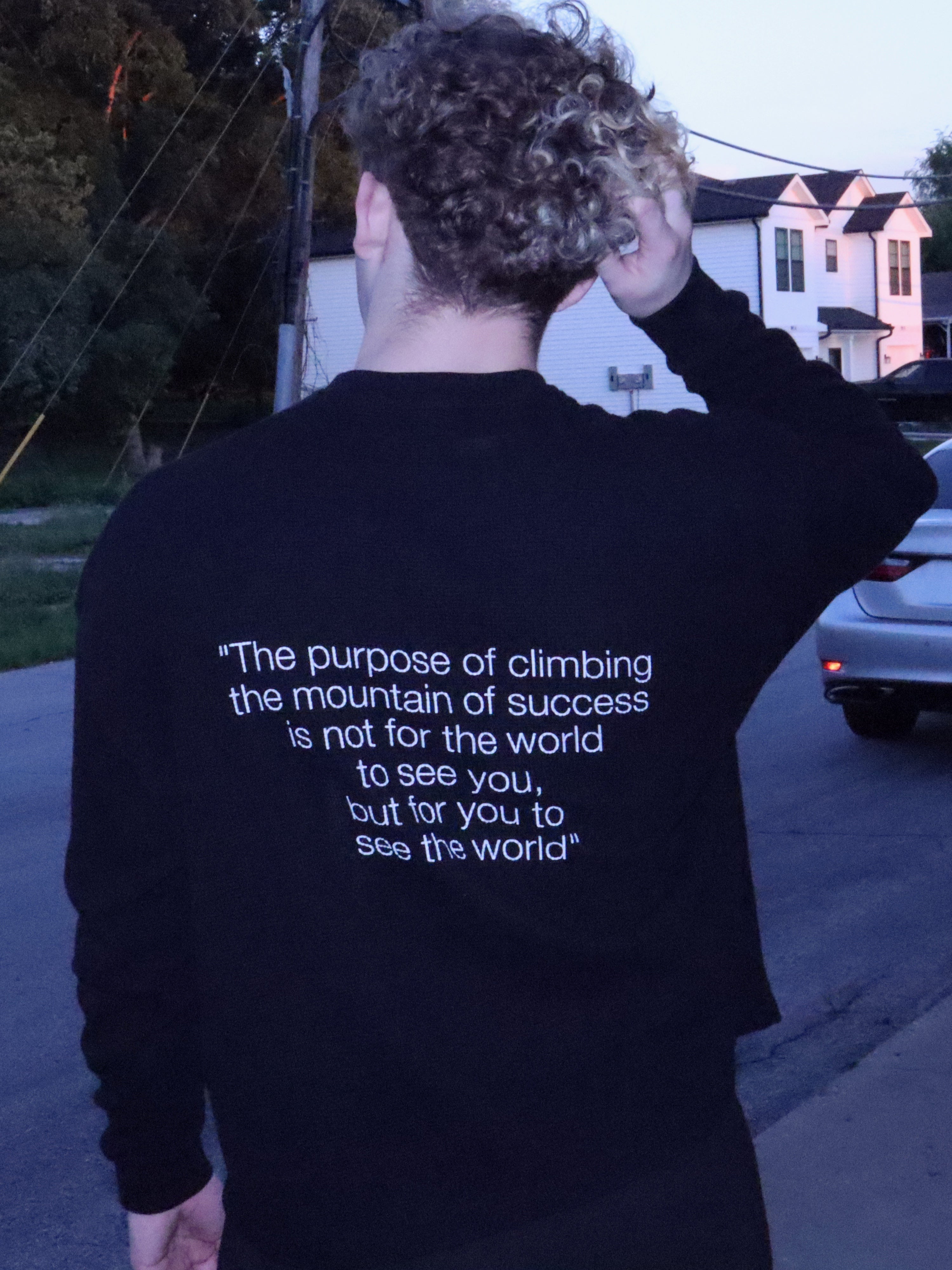 “Mountain of Success” Waffle Knit Thermal